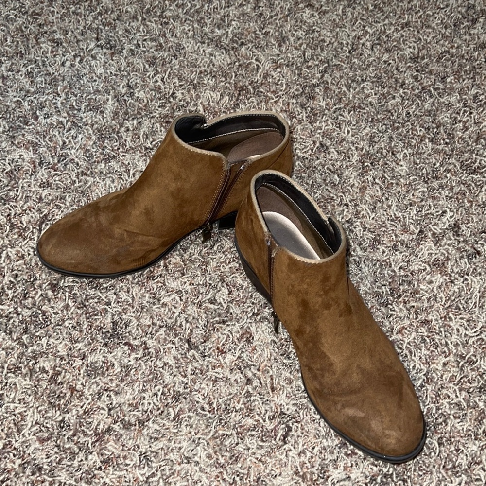 Dark drown booties